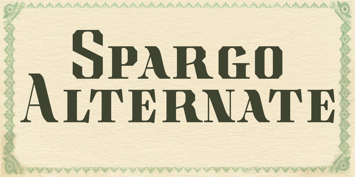 Пример шрифта Spargo Alternate